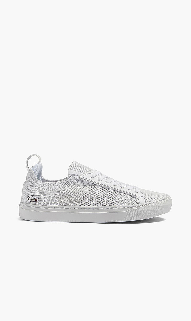 La Piquee Lace Sneakers, White