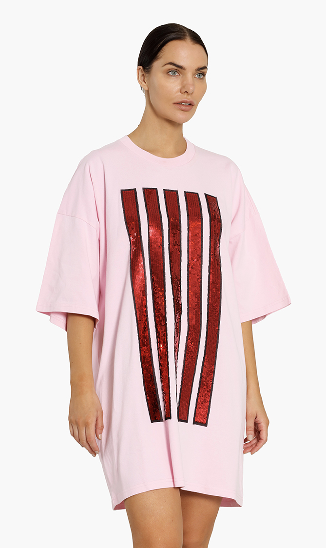 Oversized T-shirt Dress, Pink