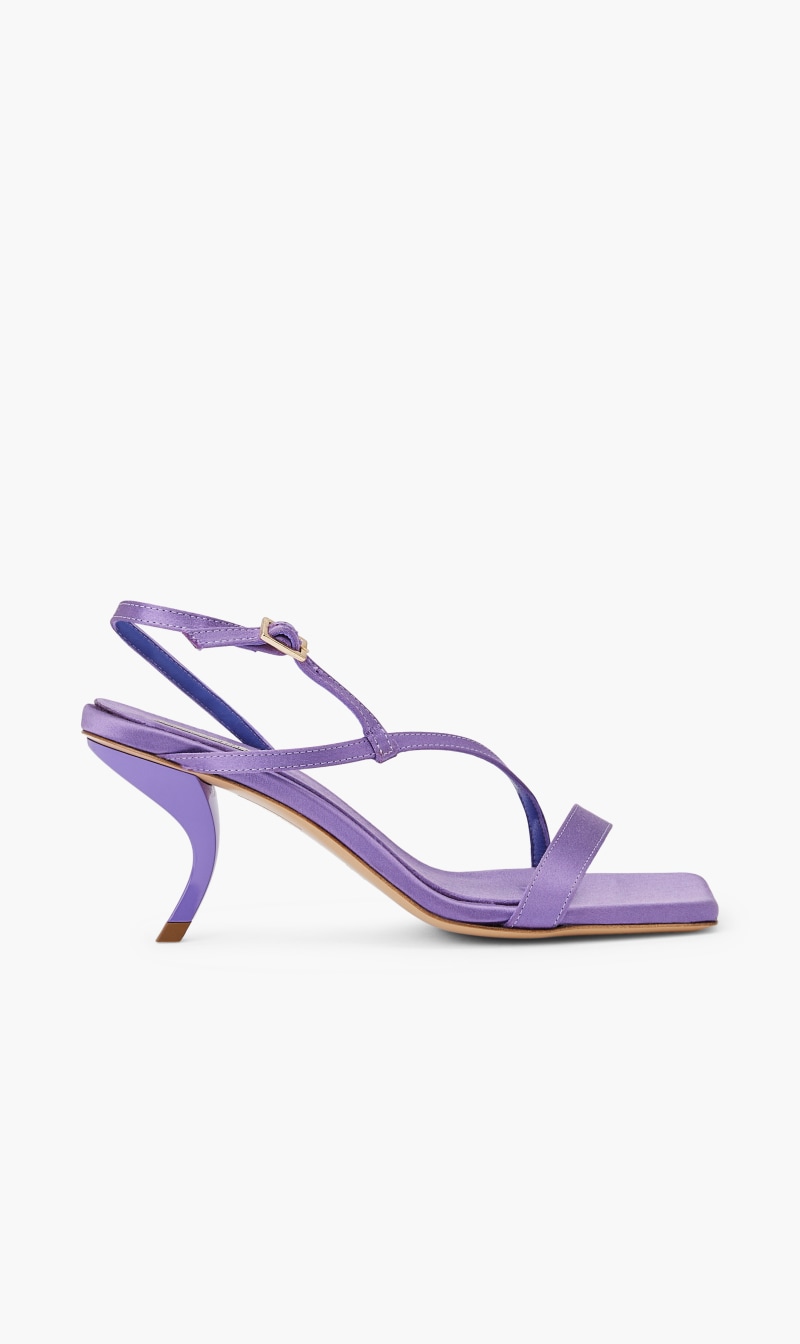 Giaborghini Purple Satin Sandal for Women | The Deal Outlet