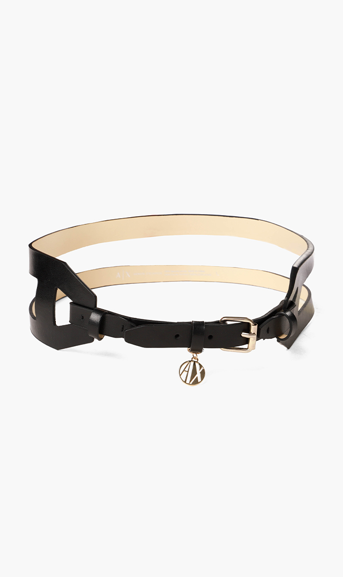 Emporio Armani Fashion Cut Out Tongue Belt