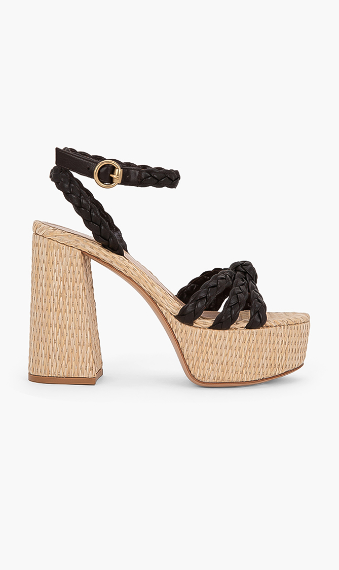Gianvito Rossi Kea Leather Platform Sandals
