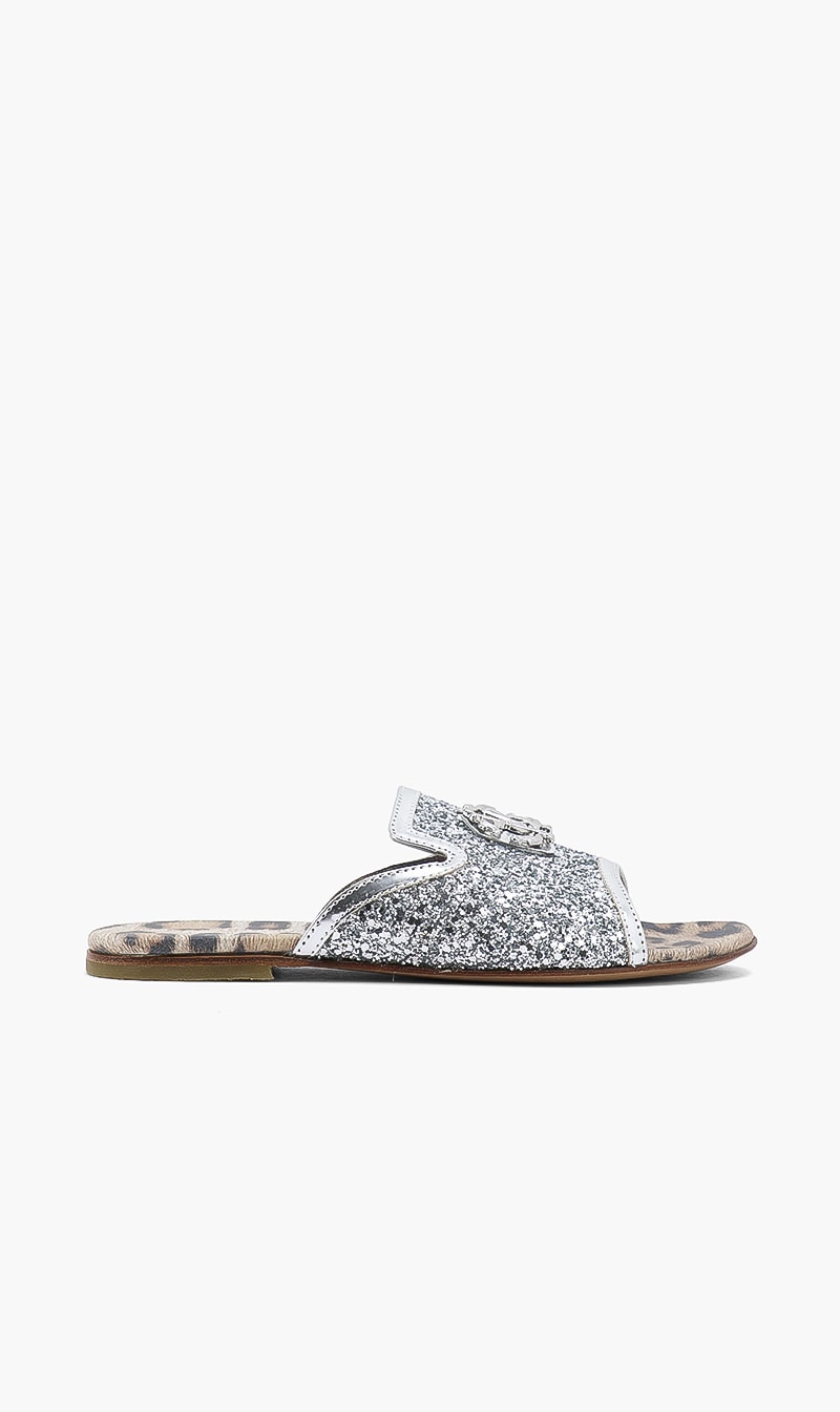 Roberto Cavalli Glitter Slides