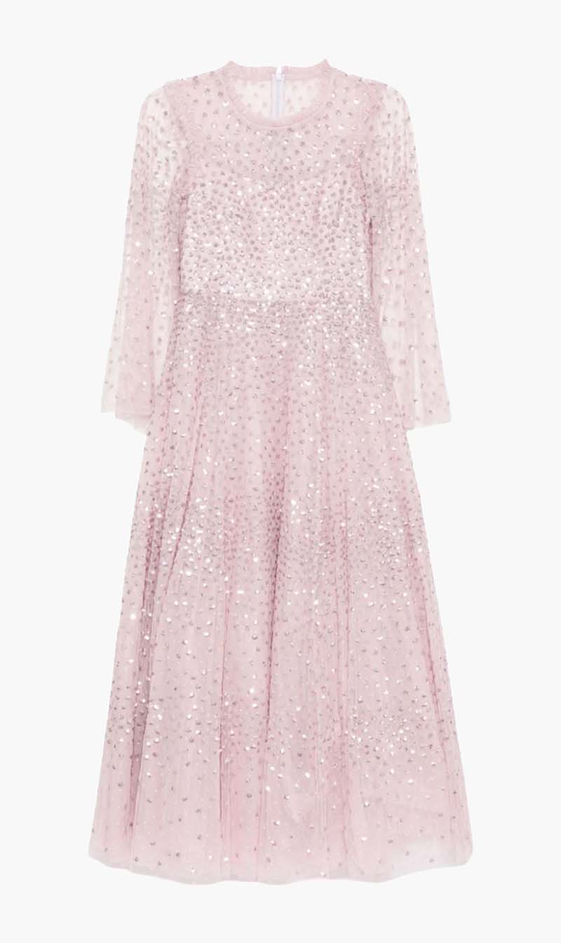 Needle & Thread Purple Scatter Dot Round Neck Ankle Gown for Women
Needle & Thread Purple Scatter Dot Round Neck Ankle Gown for Women