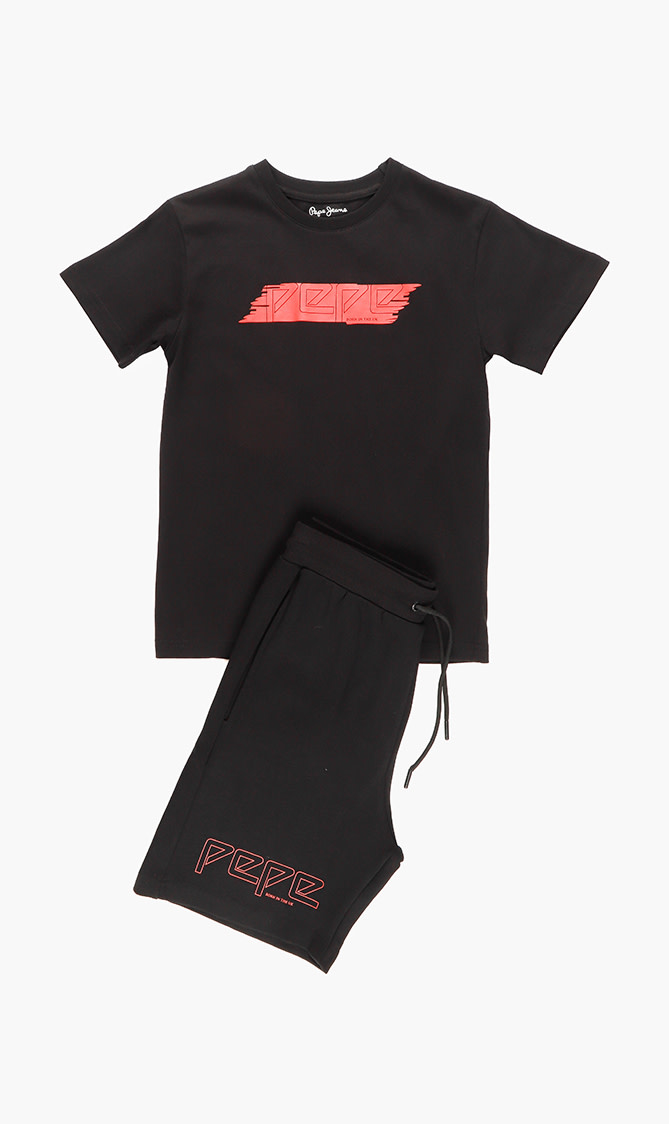 Adrian T-shirt And Shorts Set, Black