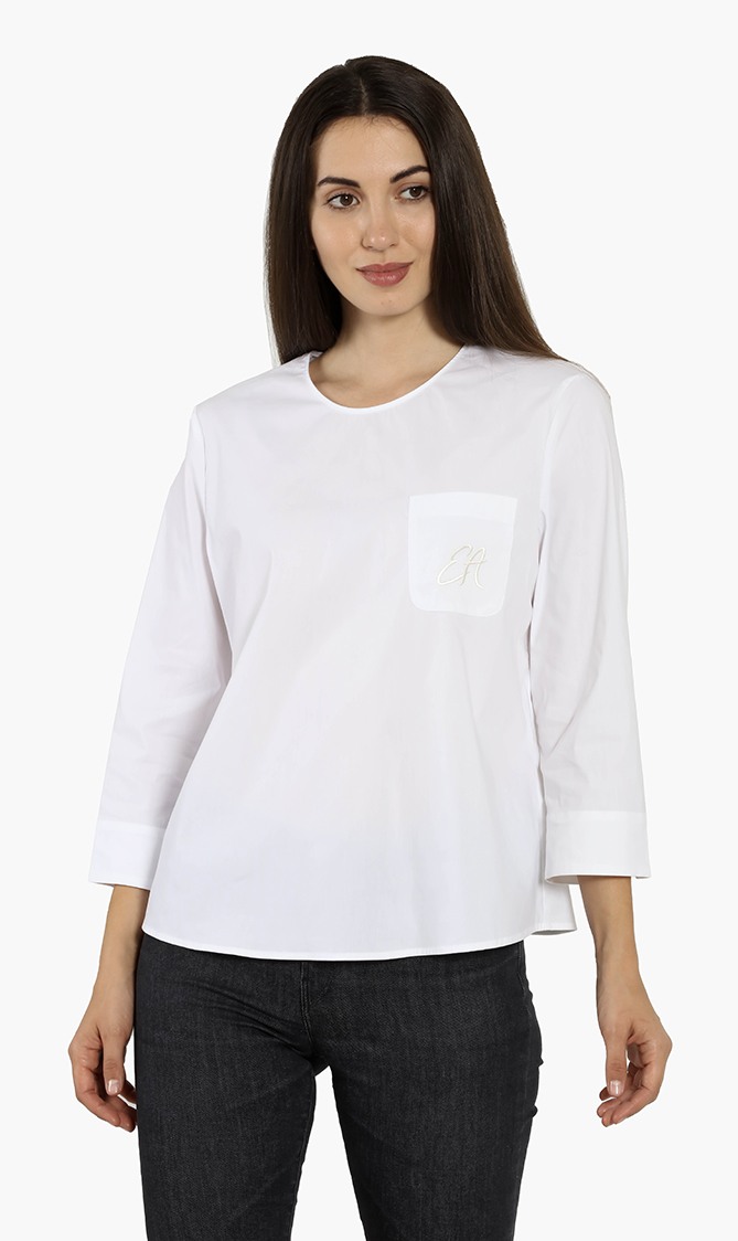 Emporio Armani Chest Pocket Long Sleeves Top