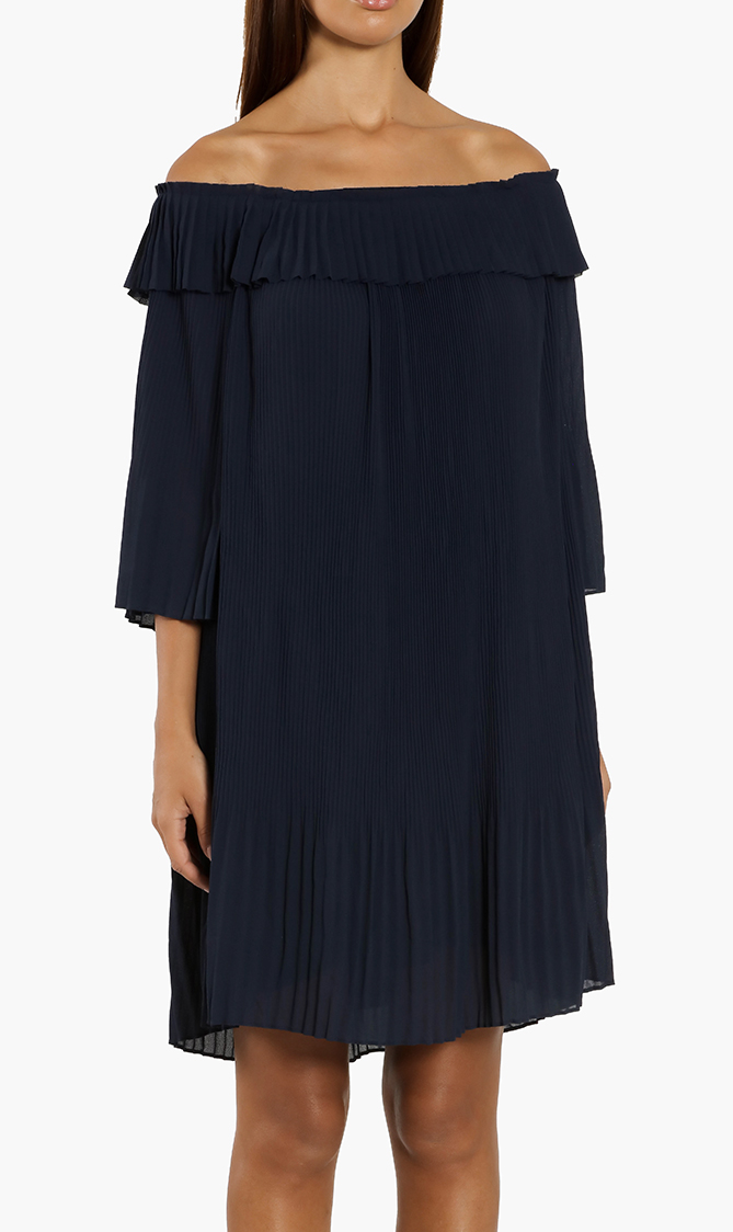 Ted Baker Franeis Pleated Bardot Dress