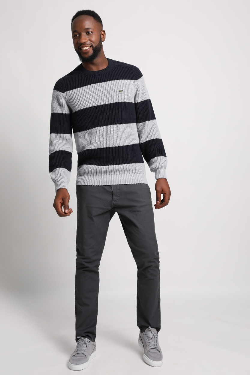 Lacoste Striped Cotton-blend Sweater