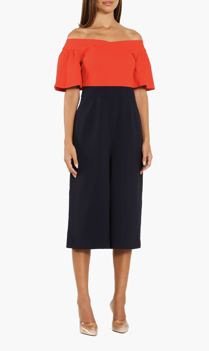 Juliaaa Sculptured Sleeves Jumpsuit