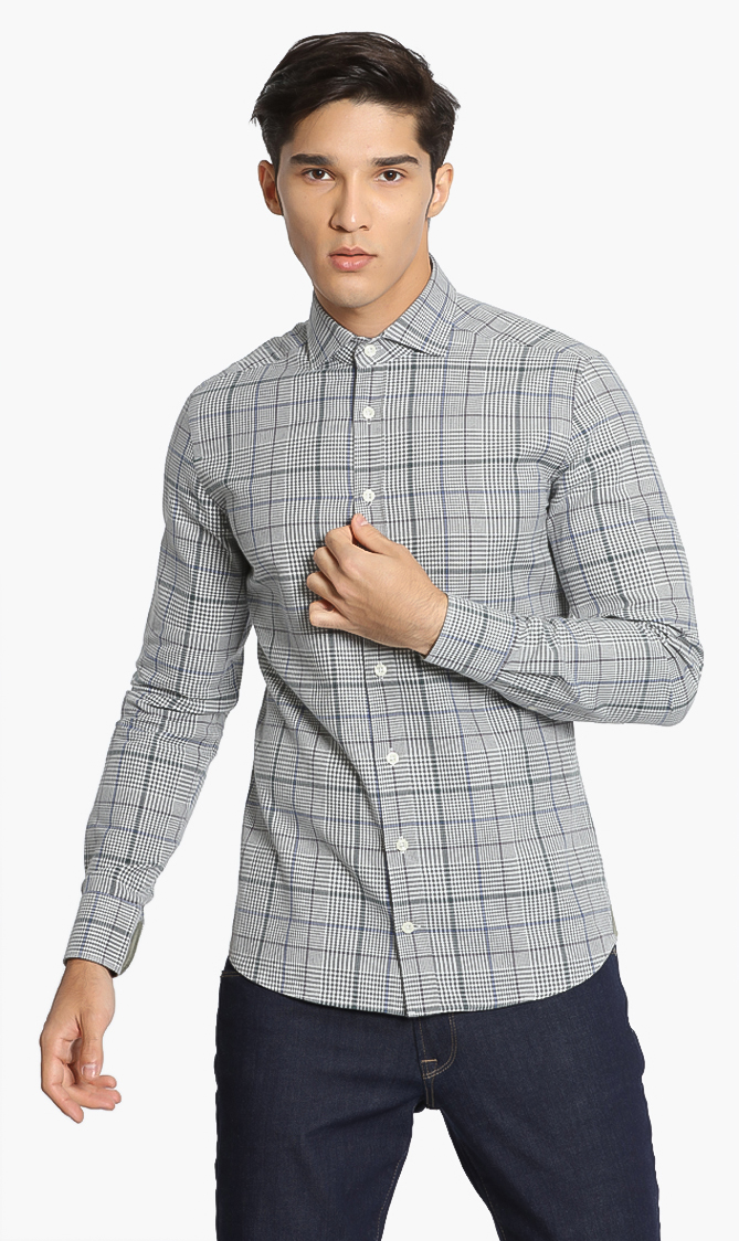 Hackett London Check Pattern Slim Fit Shirt