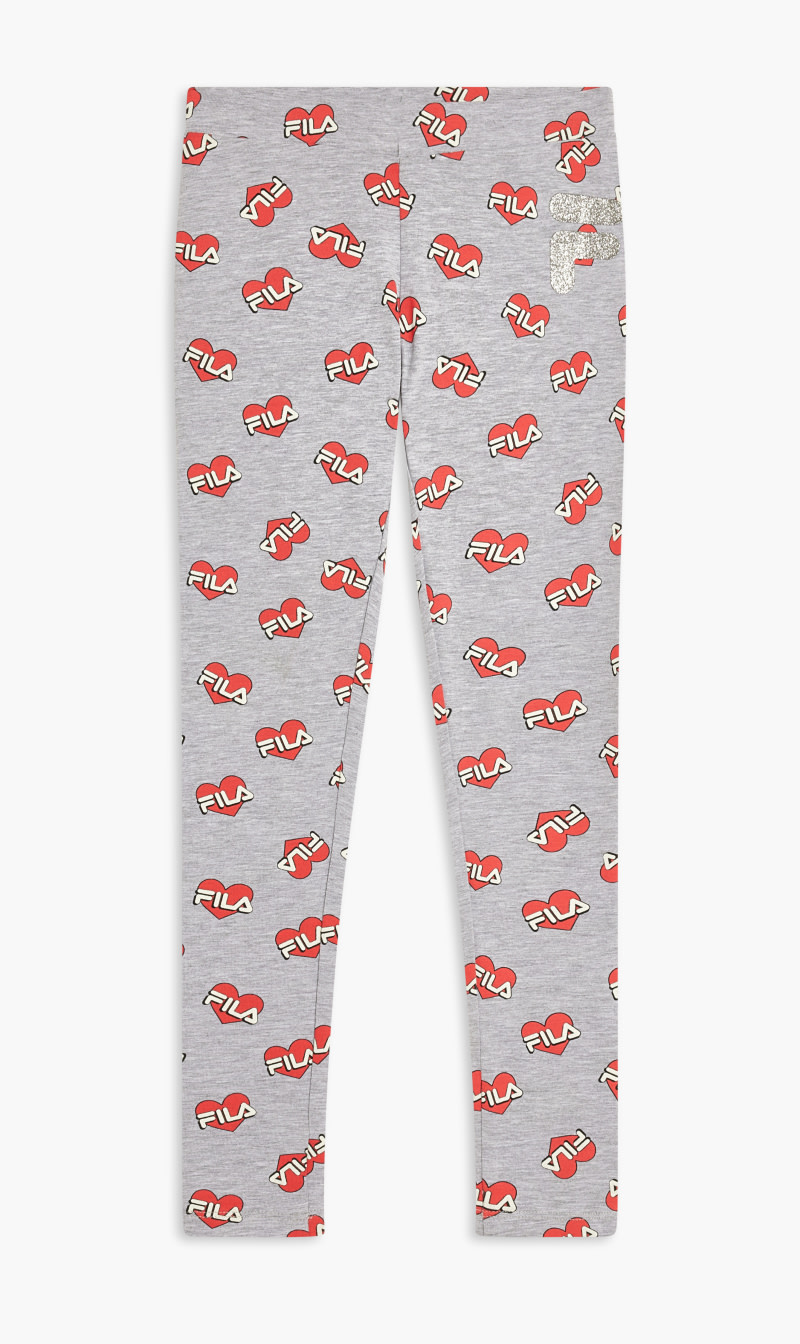 Printed Legging With Sidetape, Grey