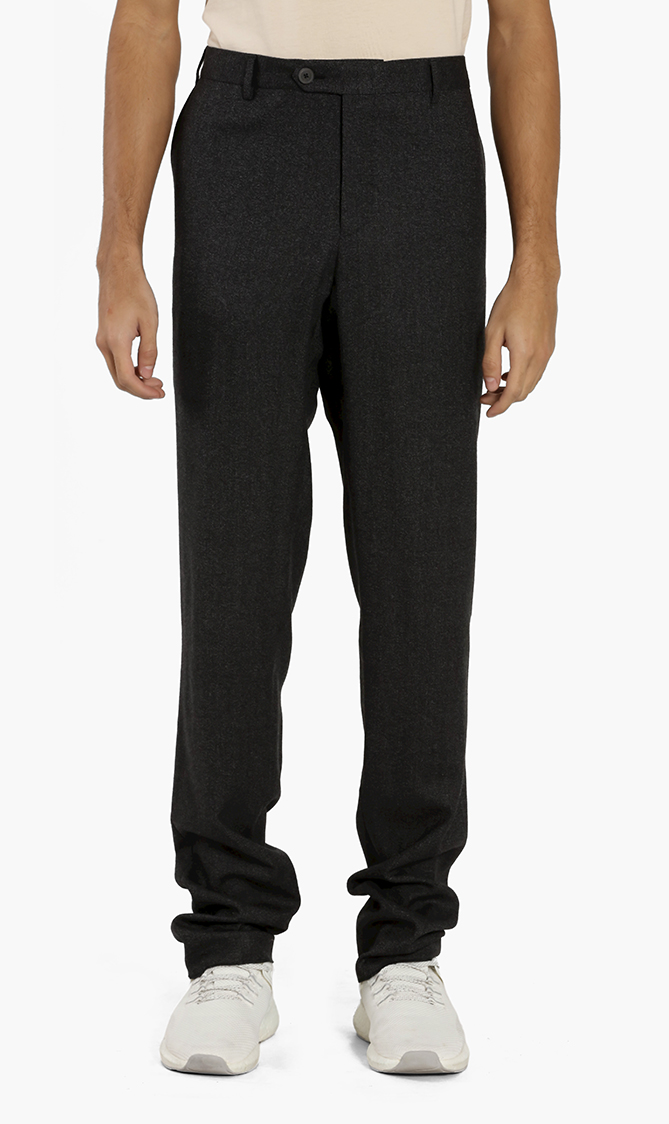 Plain Wool Trouser, Grey