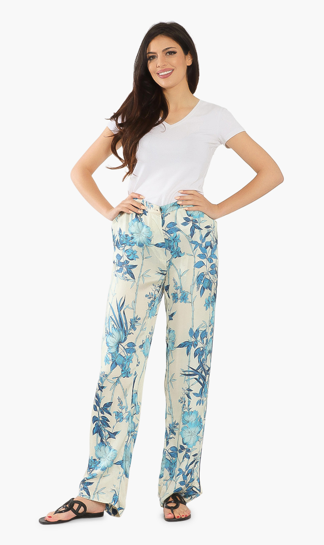 Replay Floral Crepe Trousers