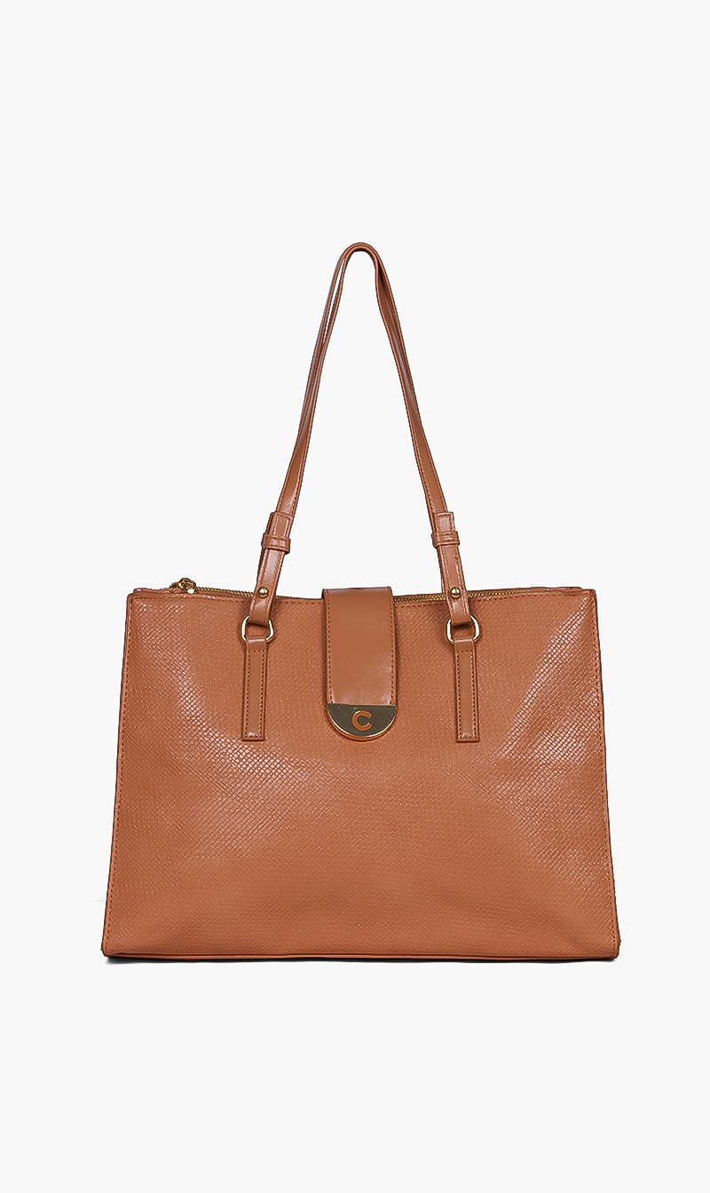 Solid Leather Tote Bag