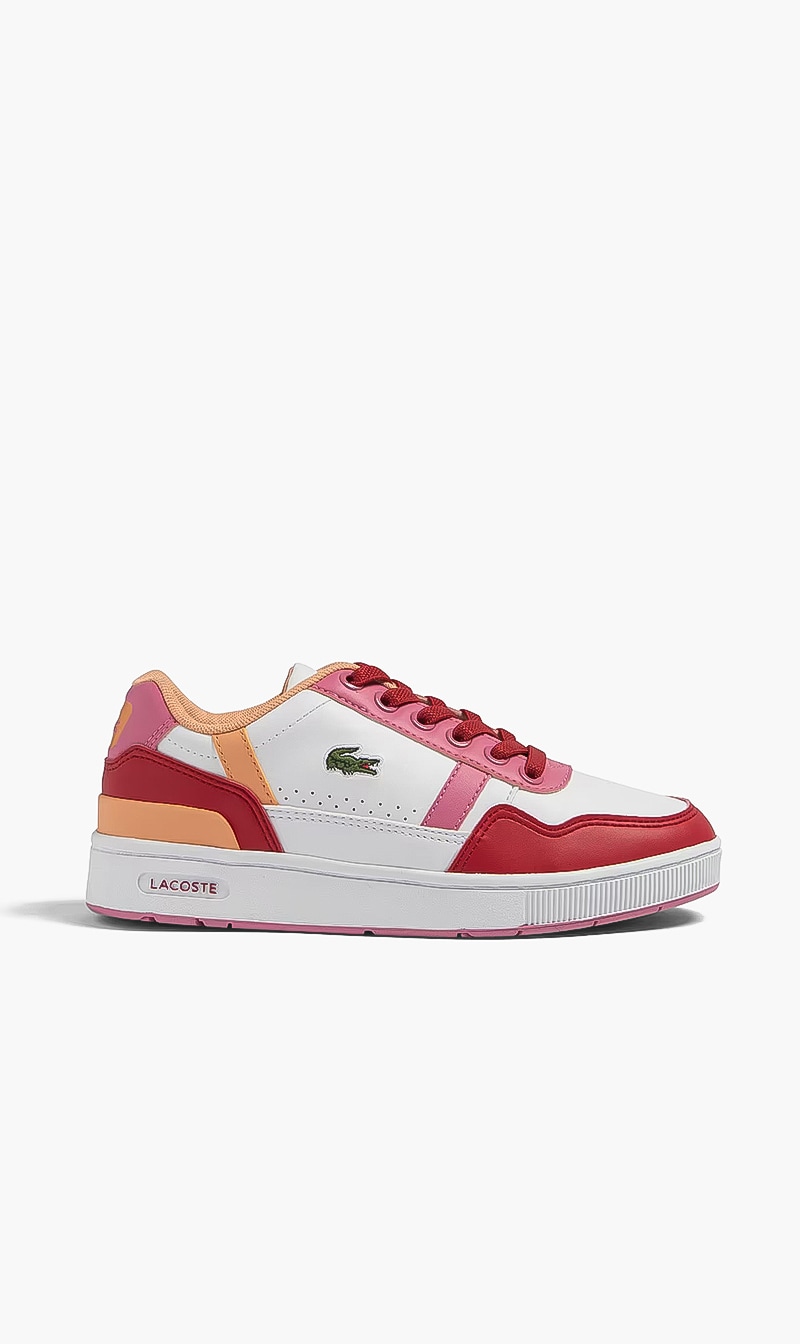Lacoste Pink T Clip Lace Sneakers for Girls | The Deal Outlet