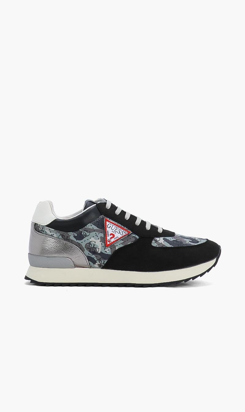 Logo Lace Up Sneakers, Black