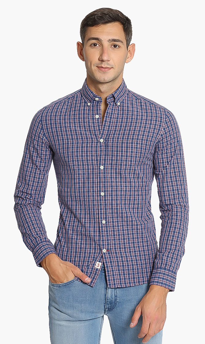 Hackett London Delave Prep Check Slim Fit Shirt