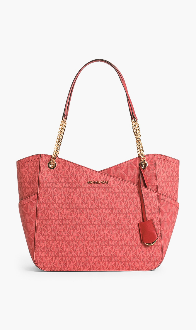 MICHAEL KORS Jet Set Travel Large Logo Print Tote Bag