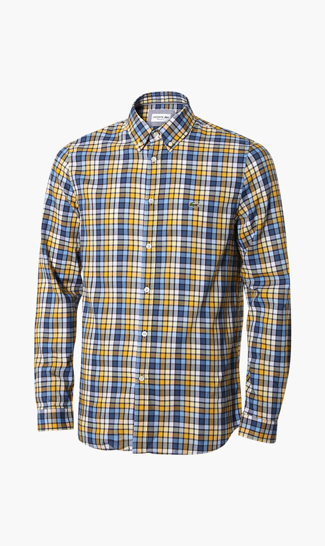 Lacoste Regular Fit Checked Long Sleeves Shirt