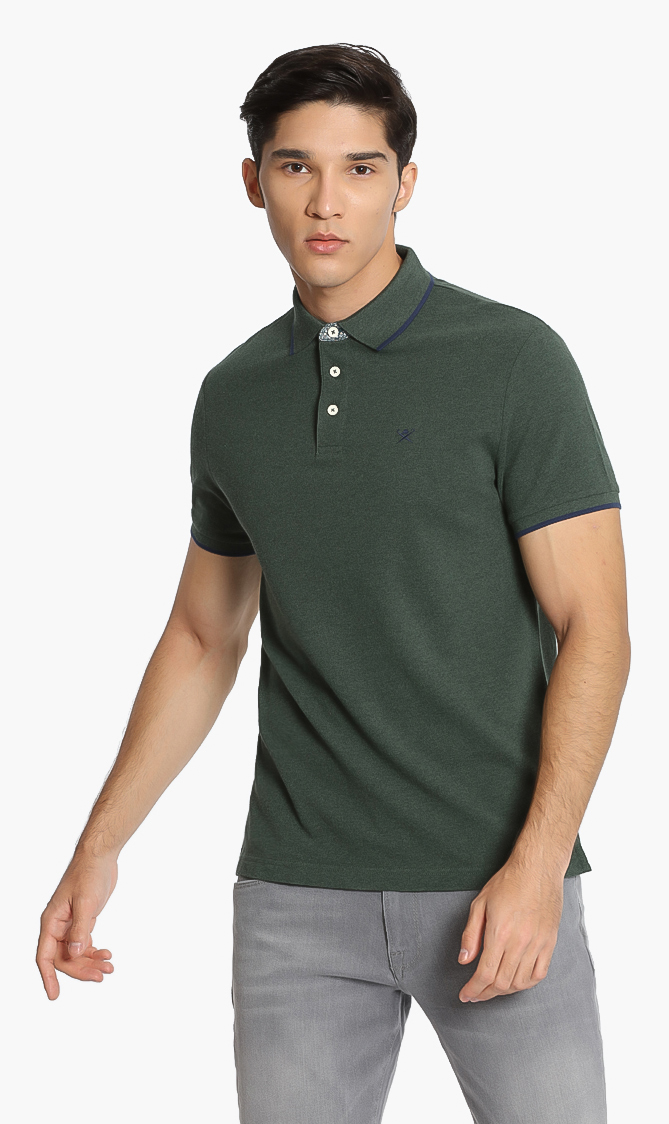 Hackett London Marl Trim Slim Fit Polo Shirt