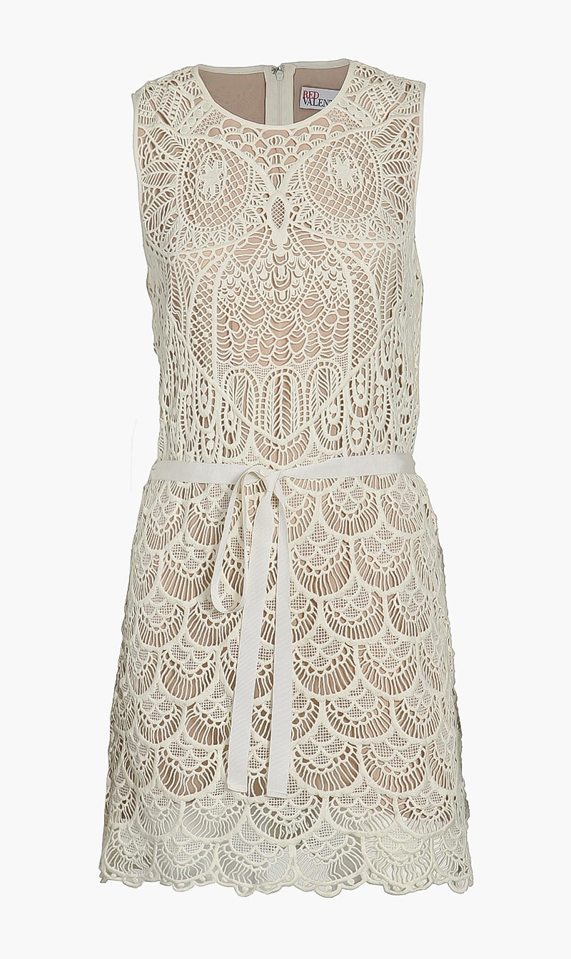 Red Valentino Straight Fit Macrame Dress