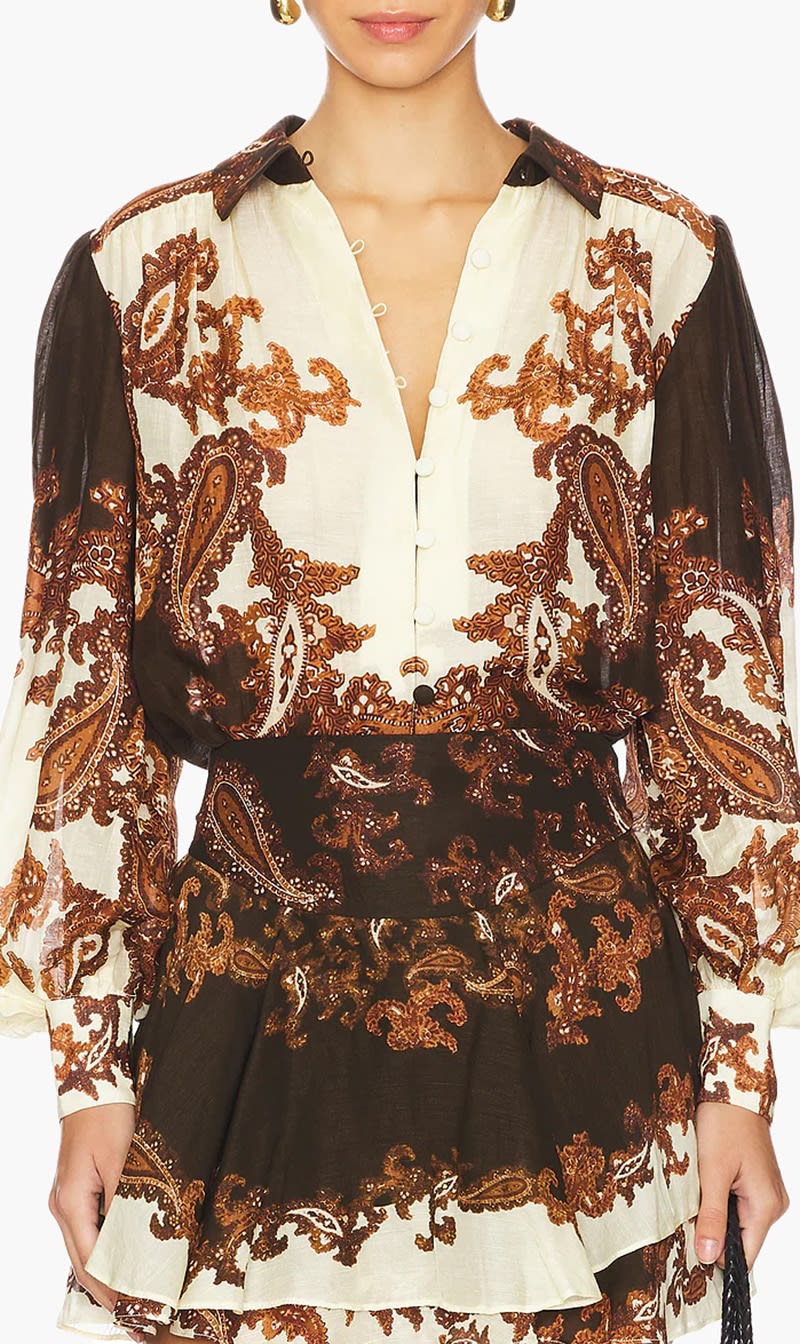 Hemant & Nandita Brown Omya Boho Shirt for Women | The Deal Outlet
Hemant & Nandita Brown Omya Boho Shirt for Women | The Deal Outlet