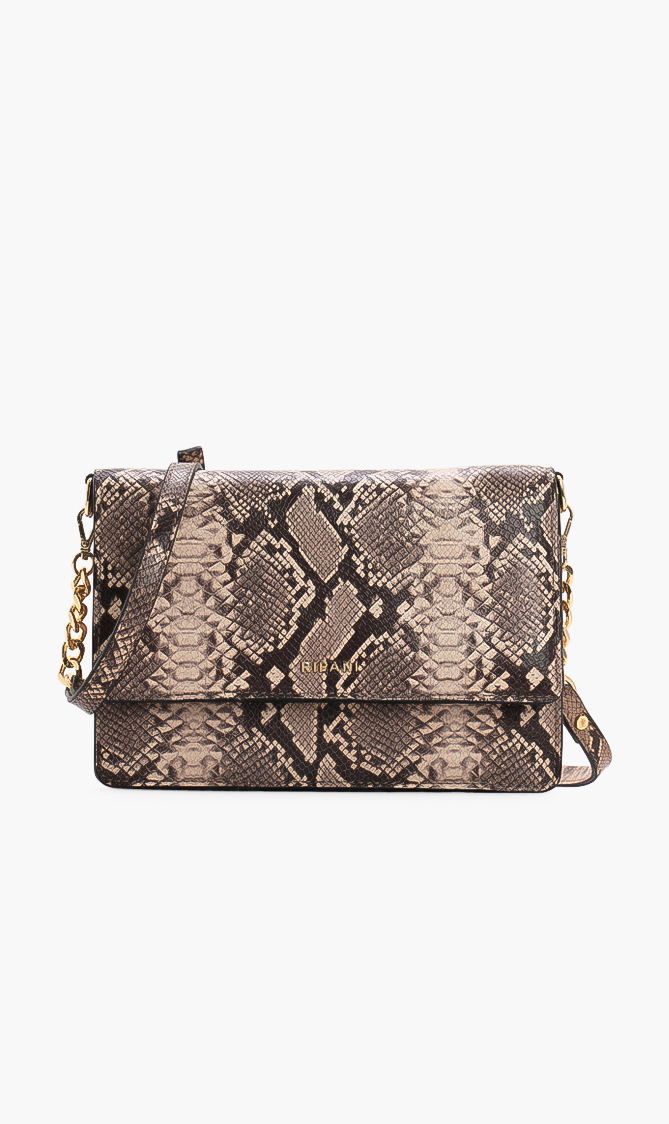 Ripani Verbena Snake Print Leather Crossbody Bag