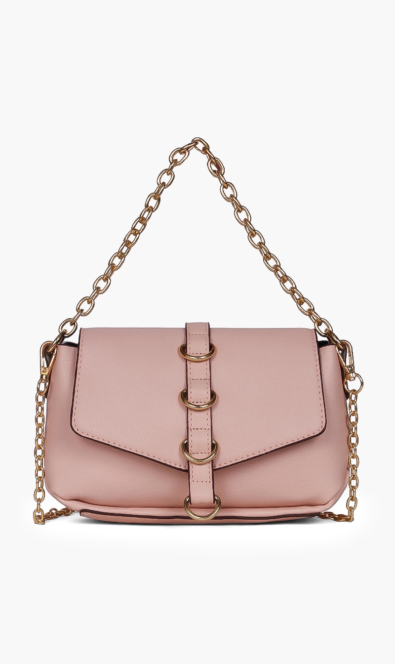 Leather Crossbody Bag, Pink