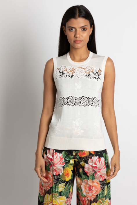 Dolce&gabbana Embroidered Tank Top