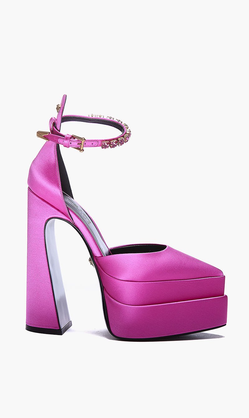 Versace Pink Platform Sandals Aevitas Mary Jane Pointed 160 Satin Crys for Women | The Deal Outlet
Versace Pink Platform Sandals Aevitas Mary Jane Pointed 160 Satin Crys for Women | The Deal Outlet