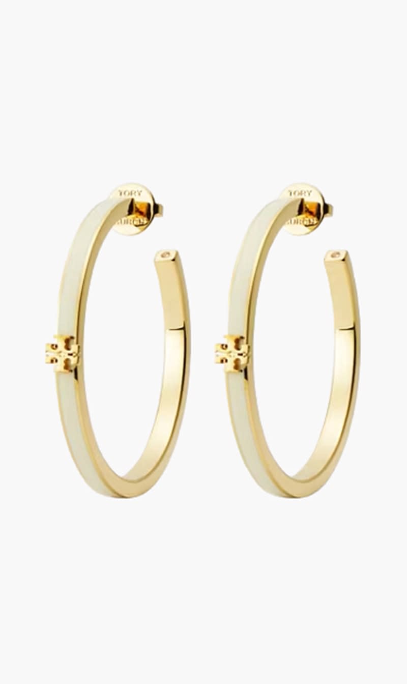 Tory Burch Gold Kira Enamel Hoop Earring for Women
Tory Burch Gold Kira Enamel Hoop Earring for Women