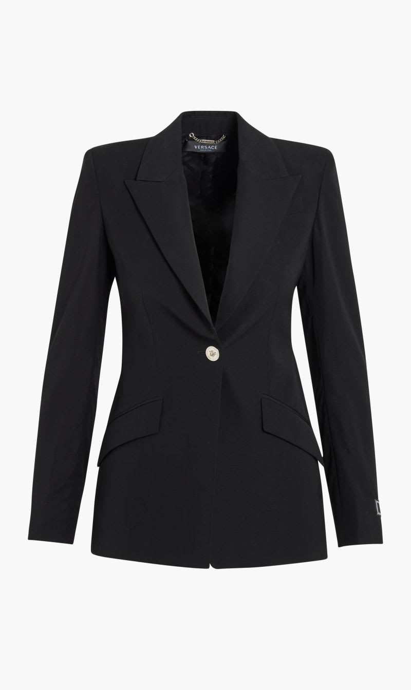Versace Black Informal Jacket Ecofriendly Tailoring Wool Fabric for Women | The Deal Outlet
Versace Black Informal Jacket Ecofriendly Tailoring Wool Fabric for Women | The Deal Outlet