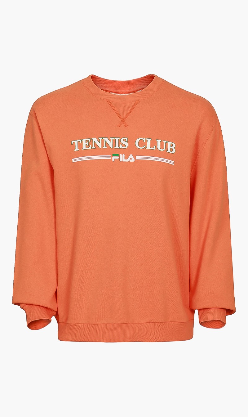 Fila Orange Graphic Tennis Sweatshirt for Men | The Deal Outlet
