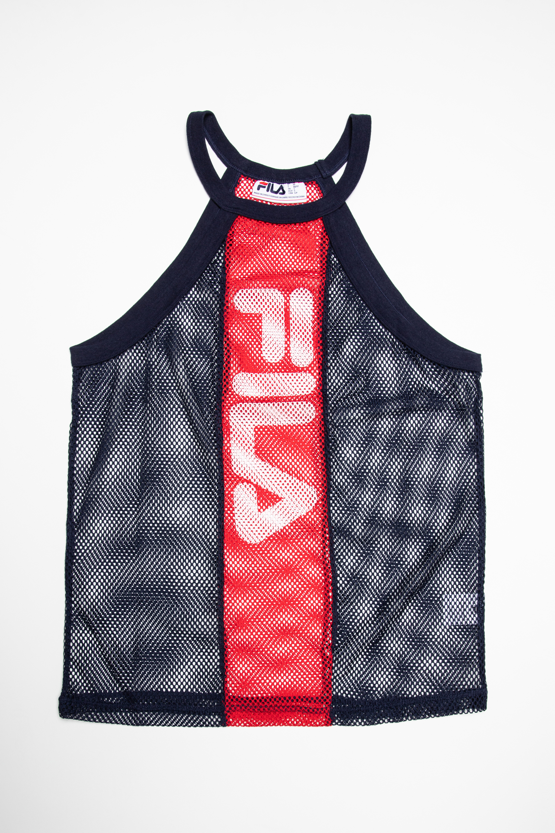 Fila Bobbi Stripe Mesh Tank Top