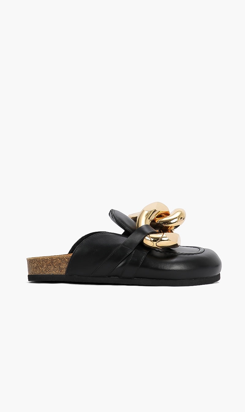 J.w.anderson Black Calf Chain Loafers for Women | The Deal Outlet