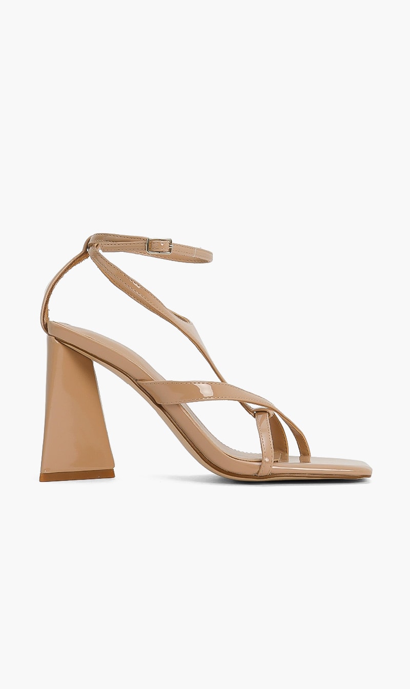Guess Beige Kanai Strappy Heels for Women | The Deal Outlet