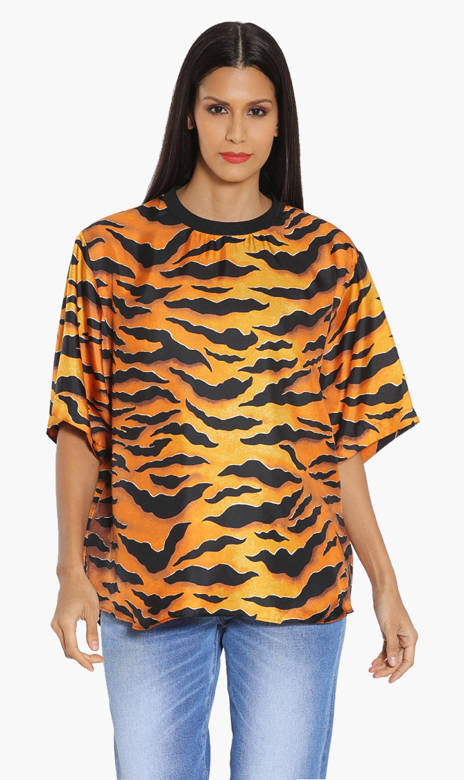 Dsquared2 Tiger Camouflage Silk T-shirt