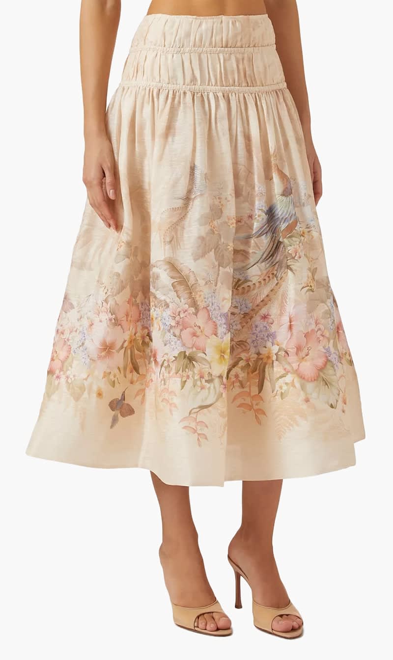 Zimmermann Beige Illuminate Drawn Midi Skirt for Women
Zimmermann Beige Illuminate Drawn Midi Skirt for Women