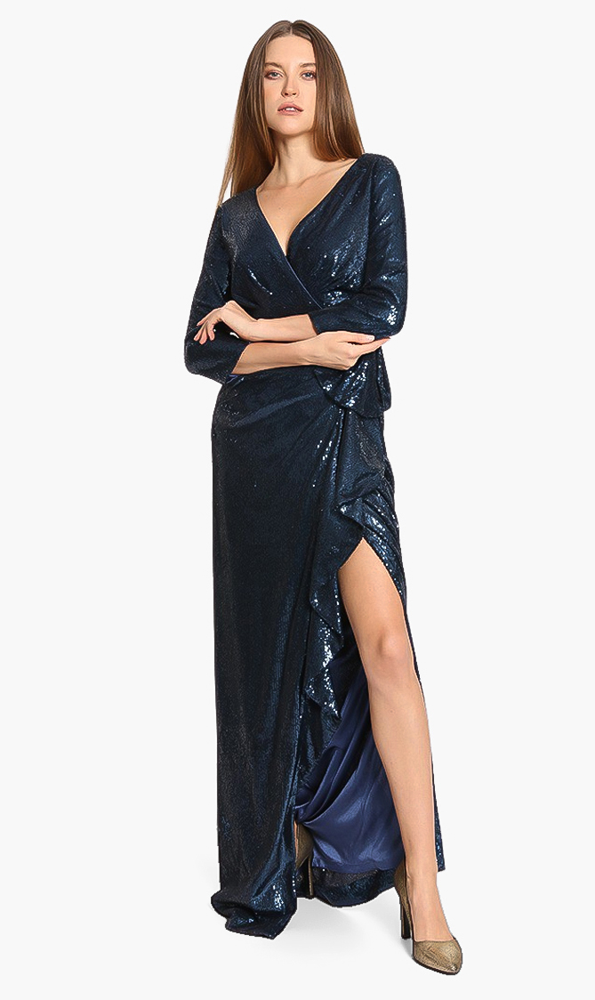 Teri Jon Sequined Evening Gown