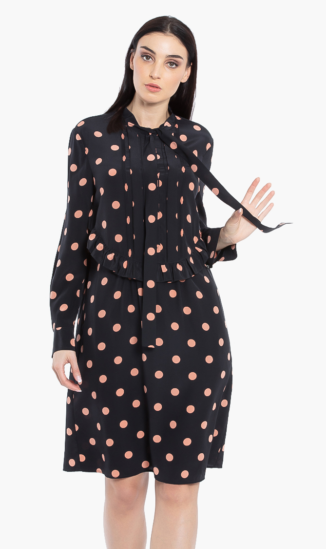 Tory Burch Printed Ruffle Bow Dress