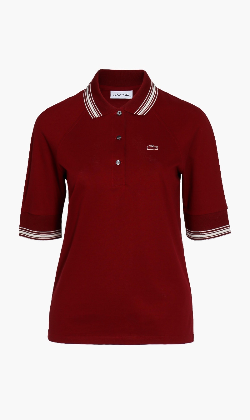 Lacoste Ribbed Collar Polo T- Shirt
