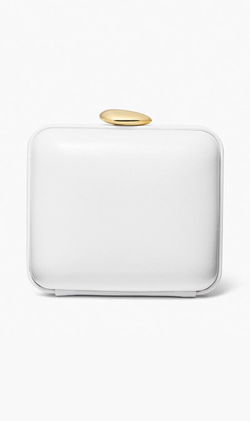 Michael Kors White Tina Runway Mini Box Minaudiere for Women | The Deal Outlet
Michael Kors White Tina Runway Mini Box Minaudiere for Women | The Deal Outlet