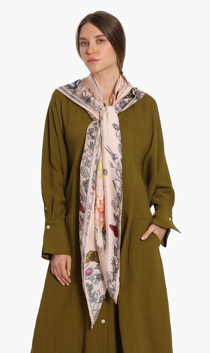Alexander Mcqueen Silk Skull Print Scarf