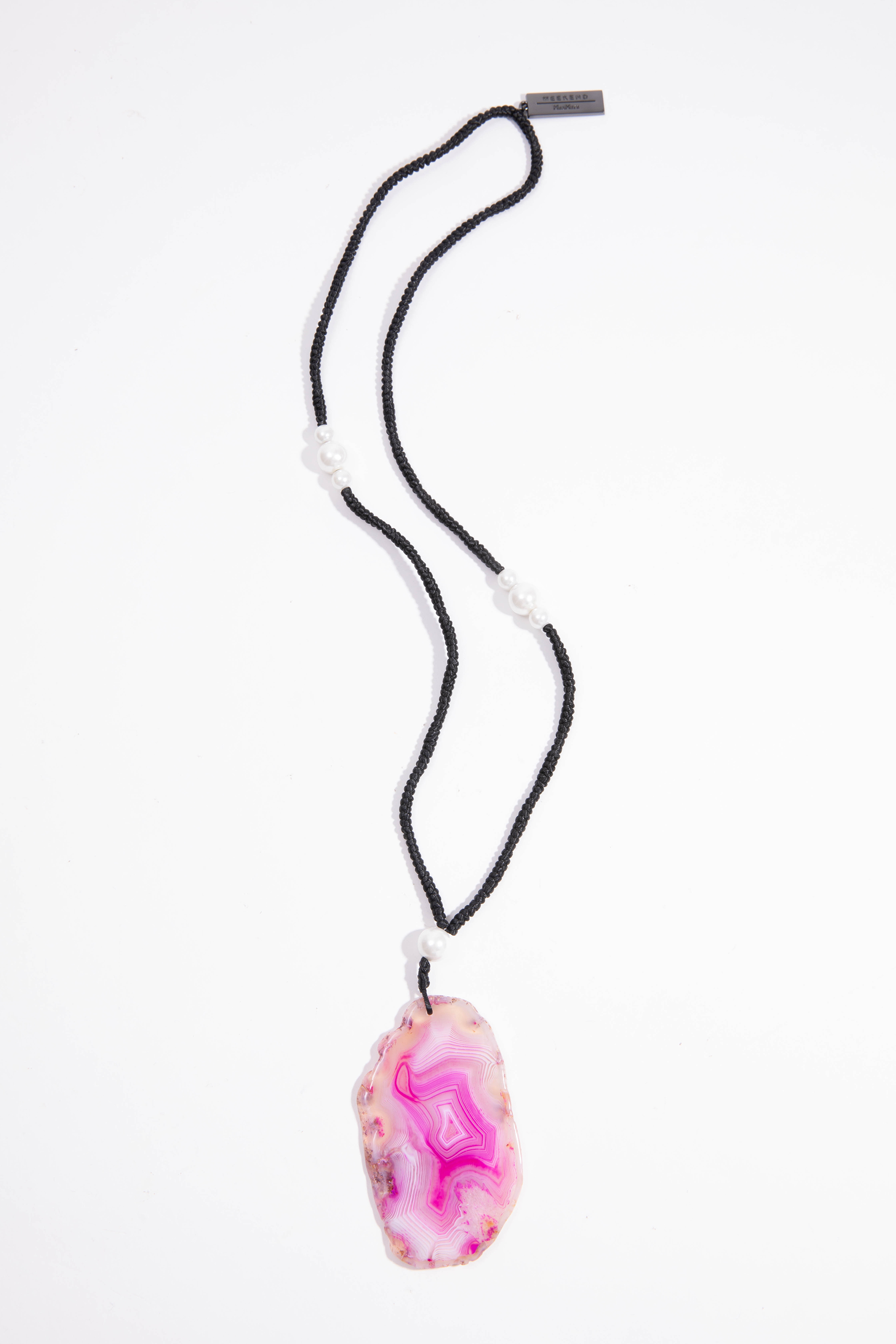 Weekend Maxmara Pulvino White Agate Long Necklace