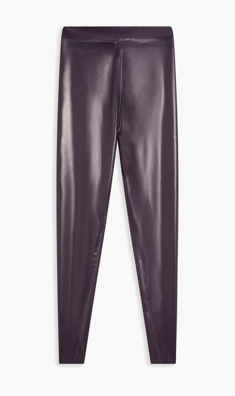 Versace Red Leggings High Shine Latex Pvc for Women | The Deal Outlet