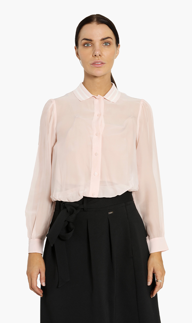 Emporio Armani Ribbed Collar Long Sleeves Shirt