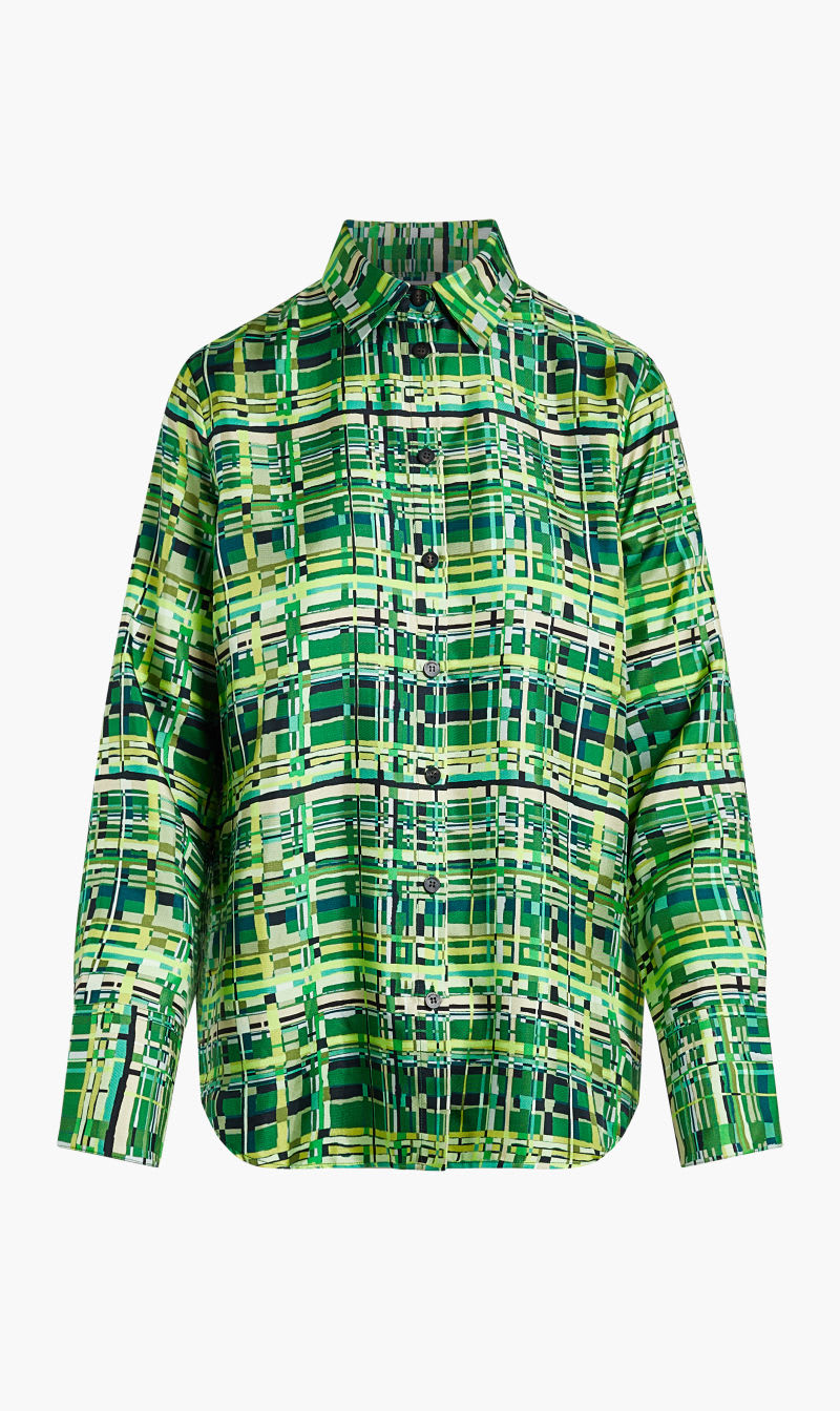Salvatore Ferragamo Green Abstract Print Twill Long Sleeves Shirt for Women | The Deal Outlet
Salvatore Ferragamo Green Abstract Print Twill Long Sleeves Shirt for Women | The Deal Outlet