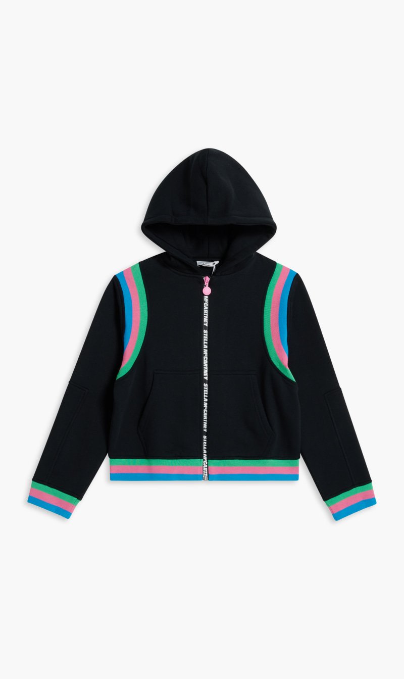 Stella Mc Cartney Black Sport Cardigan for Kids | The Deal Outlet