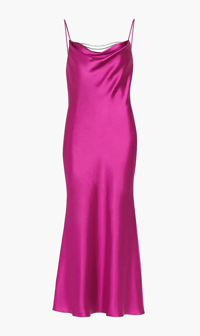 Monique Lhuillier Pink Antione Crystal Satin Cowlneck Midi Dress for Women | The Deal Outlet
Monique Lhuillier Pink Antione Crystal Satin Cowlneck Midi Dress for Women | The Deal Outlet
