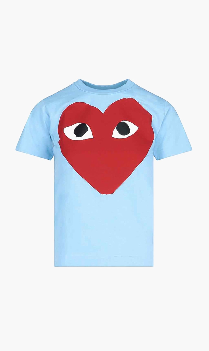 Heart Print T-shirt, Blue