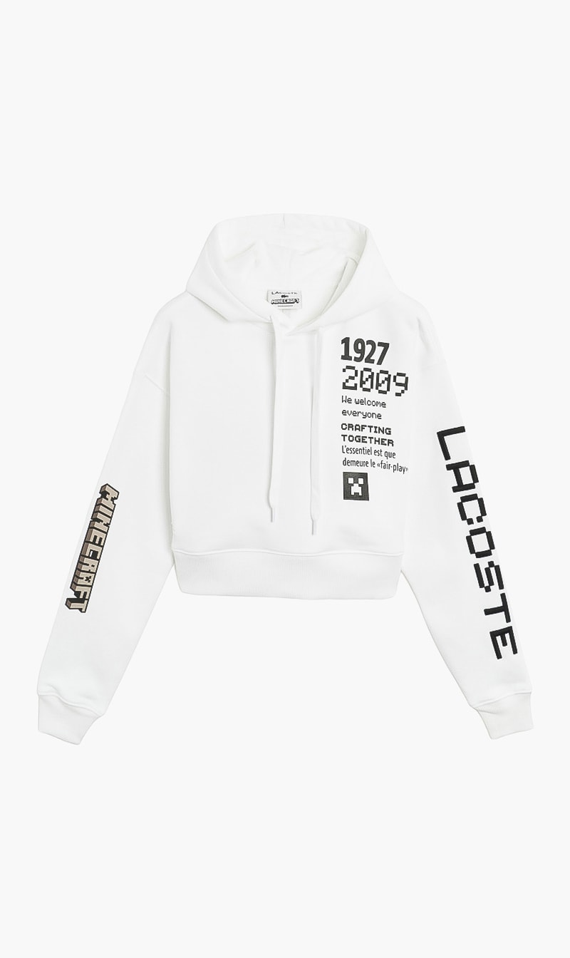 Lacoste White Classic Logo Sweatshirt for Women | The Deal Outlet